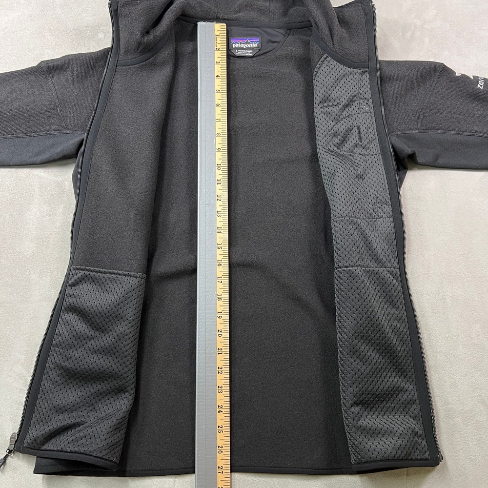 Patagonia Better Sweater Hoody Women L Black Full Zip Fleece Jacket Company Logo - Picture 5 of 9